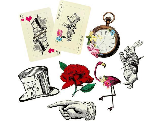 Pack of 8 Alice in Wonderland Props - Oversized Decorations, Party Supplies For Mad Hatter Tea Party, Birthday, Afternoon Teas, Baby Shower, Garden
