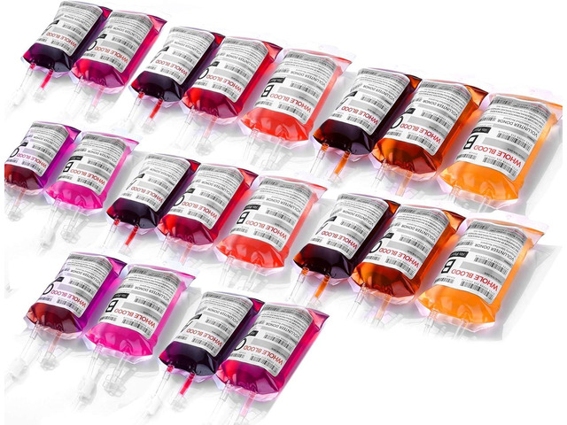 WYNK 20 Pack Halloween Decorations Blood Bag for Drink, 11.5 FL Oz Reusable Cups Containers, Live Blood of Theme Parties, Halloween/Vampire/...