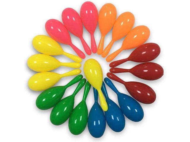 24pcs Mini Maracas for Kids Mexican Fiesta Party Favors Plastic Maraca Shakers Noisemaker for Cinco de Mayo Day of the Dead Fiesta Mexican Themed...