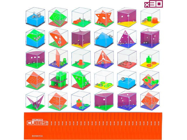 BONNYCO Brain Teaser Puzzles Cubes Kids Party Favors Pack 30. Pinata Goodie Bags Stuffers for Kids 3-5 4-8, Return Gifts for Birthday Party. Mini...