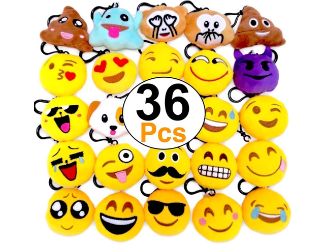 OHill 36 Pack Party Favor Plush Keychains Mini Pillows Key Ring for Birthday Event Party Favors Supplies