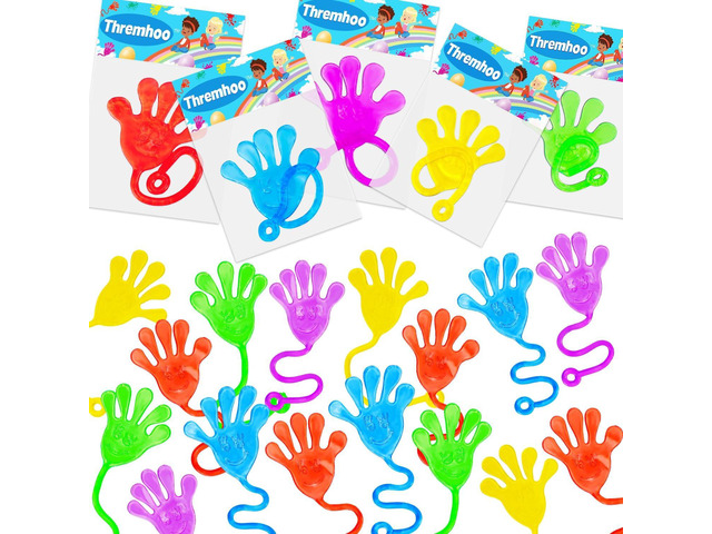 40 Pcs Sticky Hands For Kids Party Favor Goodie Bag Stuffer Stretchy Treasure Box Toy Exchange Classroom Prize Bulk Toy Pinata Filler School Gift...