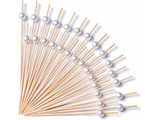 PuTwo Cocktail Toothpicks 300 Counts Cocktail Picks Handmade Natural Bamboo Cocktail Sticks Eco-Friendly Appetizer Skewers for Cocktail Appetizers...