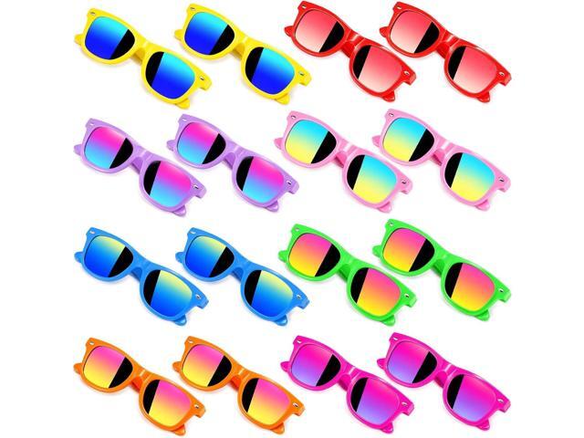 INNOCHEER 16 Pack Kids Sunglasses Bulk Party Favors for Kids 3-5 4-8, UV400 Protection, Summer Birthday Beach Pool Party Favors for Kids Goodie.