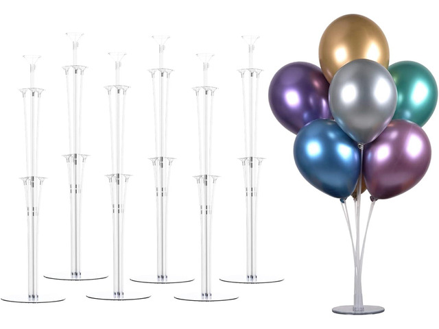 LANGXUN 28' Height Table Balloon Stand Kit for Birthday Party Wedding Decorations, Balloons Arch Kit for Graduation Party and Christmas Balloon...