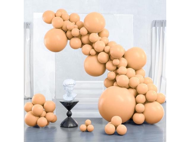 PartyWoo Nude Balloons 127pcs Different Sizes of 36 18 12 10 5 Inch Apricot Fall Neutral Boho Balloon Arch Kit Garland for Jungle Safari...