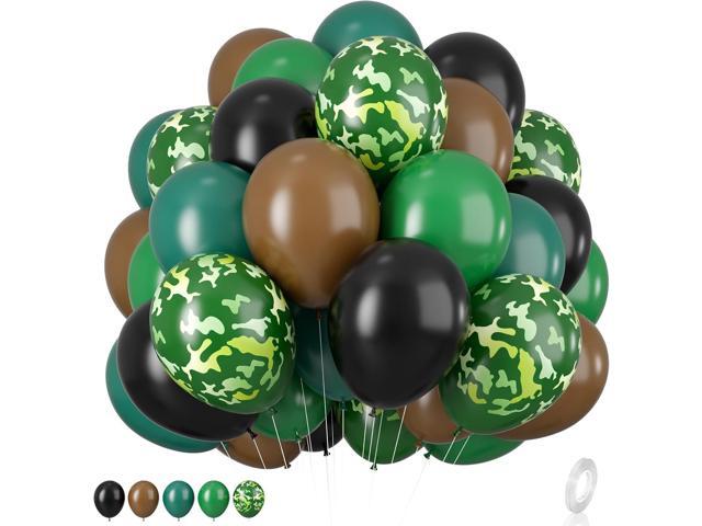 Green and Brown Balloons, 12inch Camouflage Balloon Camo Balloons Brown Dark Green Black Ballons For Army Party Decorations Birthday Party Hunting...