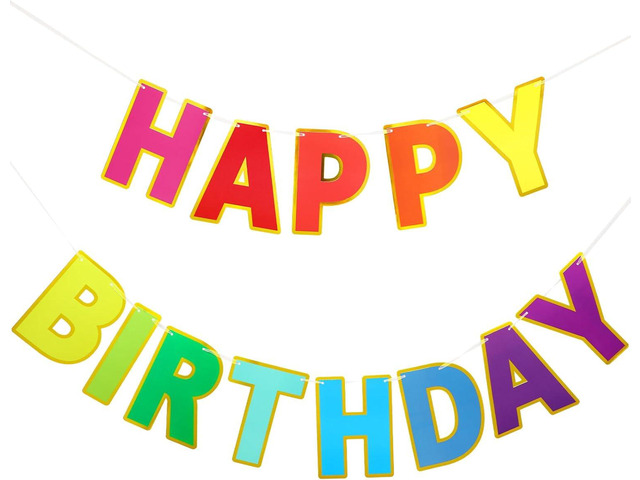 Happy Birthday Banner - 9ft Pre-Strung Happy Birthday Sign for Women, Men, Girls, Boys - No DIY Birthday Decorations & Party Supplies(Colorful)
