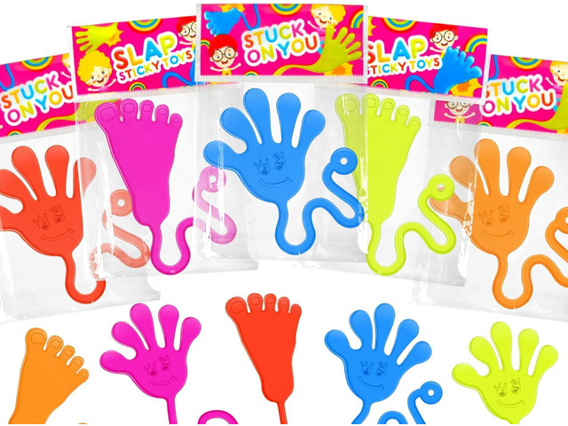 Large Sticky Hands & Feet Party Favors Supplies for Toddlers (20 PCS),Birthday Pinata Goodie Bag Stuffer Fillers for Kids,School Student Non Candy...