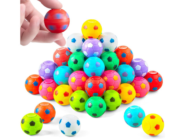 JOYIN 36 Pack Soccer Fidget Spinners for Kids, Goodie Bag Stuffers for Birthday Party, Soccer Party Favors, Fidget Toys Bulk, Stress Balls,...