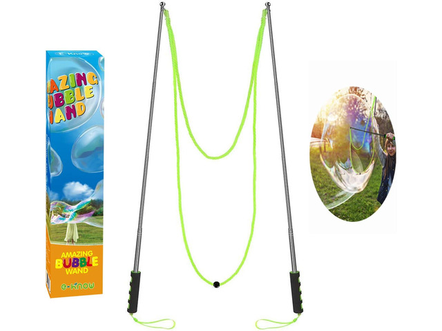 Bubble Wand,Stainless Steel Giant Bubble Wand Outdoor Toy for Kids Telescopic Design, Bubble Toys for Birthday Party, Bubble Party FavorsWorks Best...
