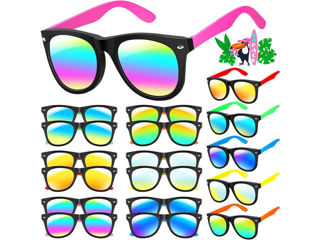 Kids Sunglasses Bulk, Neon Sunglasses Party Favors with UV400 Protection for Kids, Boys and Girls, Party Favor, Birthday Graduation Party Supplies,...