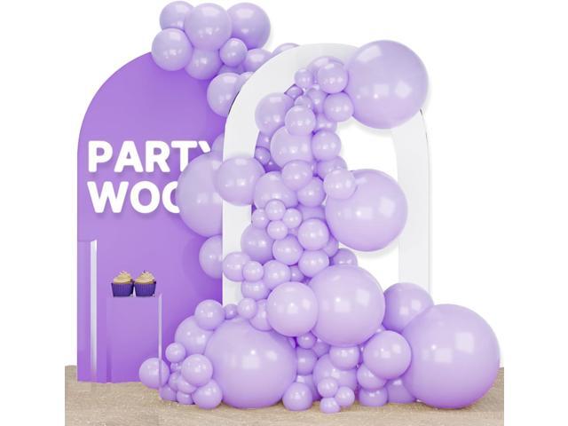 PartyWoo Lavender Balloons 120pcs Different Sizes Pack of 18 12 10 5 Inch Light Pastel Purple Lilac Balloon Arch Kit for Baby Shower Bachelorette...