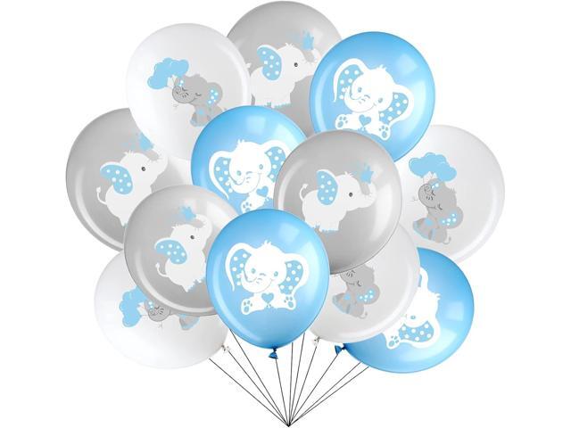 Aoriher 45 Pieces Elephant Balloon 12 Inch Baby Shower Elephant Balloon for Baby Boy Girl Gender Reveal Animal Themed Birthday Party Supplies.