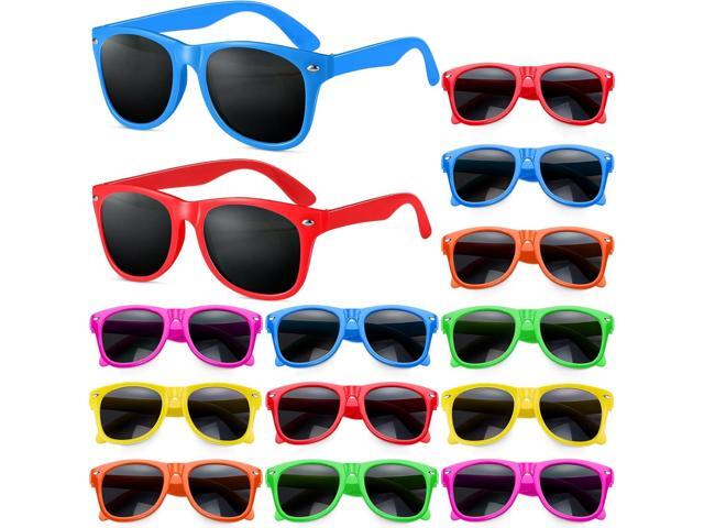 GINMIC Kids Sunglasses Party Favors, 12Pack Neon Sunglasses for Kids, Boys and Girls, Great Gift for Birthday Party Supplies, Beach, Pool Party...