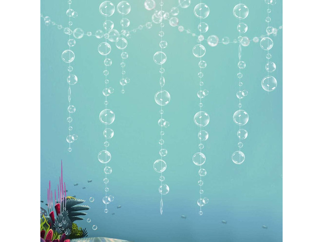 Decor365 Under the Sea Party Decorations White Bubble Garlands Little Mermaid Birthday Decorations Bday Hanging Streamer Beach Banner Under Water...