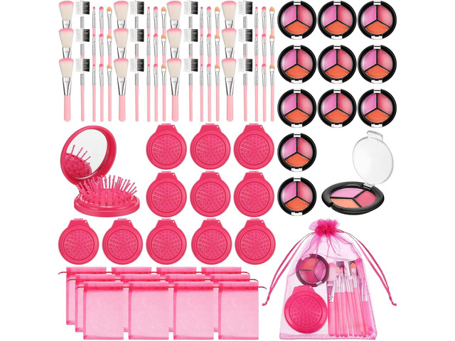 Willinglong 12 Sets Kids Makeup Kit for Girls, Kids Spa Party Supplies for Girls, Sleepover Makeup Cosmetic Set Birthday Party Favors Toddler...