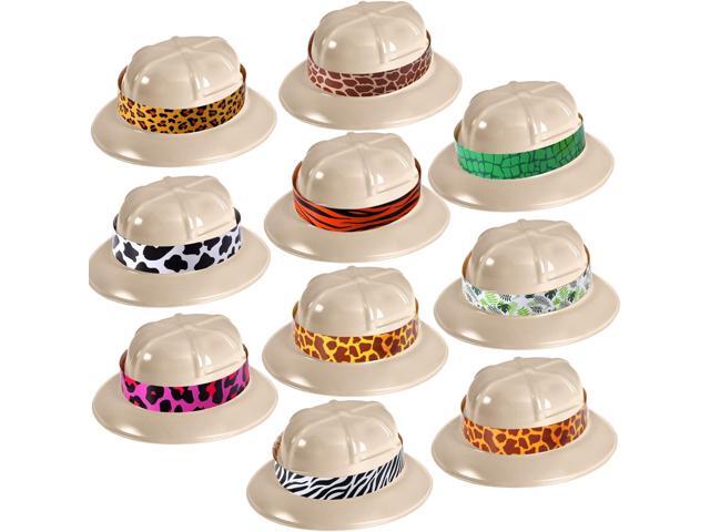 Haysandy 30 Sets Safari Party Hats - Jungle Explorer Adventure Helmet Hats with Stickers Costume for Kids Boys Girls Decoration Birthday Party...