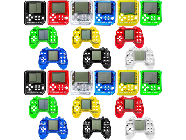 DOEA 24Pcs Video Game Party Favors for Kids, Arcade Keychain, Bulk Party Supplies for Birthday, Goodies Bags Stuffer Classroom Prizes