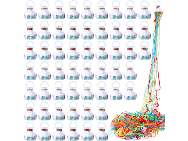 Civaner 30 Pcs Colorful No Mess Streamer Poppers for Wedding Confetti Hand Throw Streamers Paper Cracker for Wedding Celebrations Birthday...