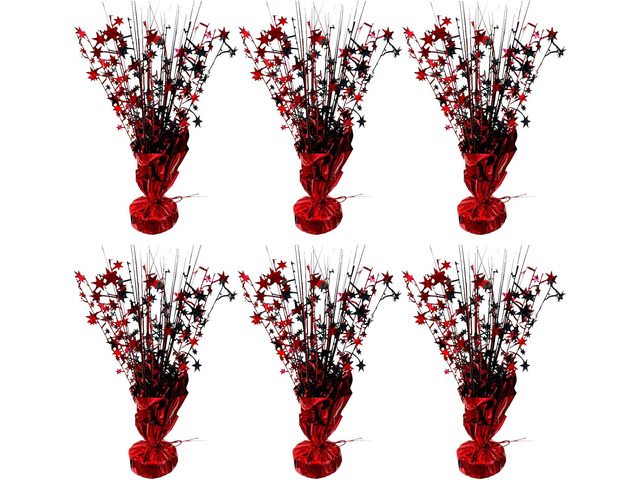 FUBININA 6 Pack 2026 Graduation Table Centerpiece Party Decoration Metallic Foil Spray Centerpiece Glitter Decor Star Tabletop for Graduation New...