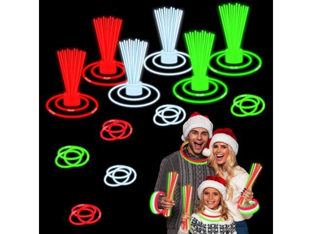 Bulk Light Up Party Favors Supplies for Kids 300 PCS, Glow Sticks Toys Gifts for Toddlers, Light up Accessories Necklace & Bracelets, Holiday...