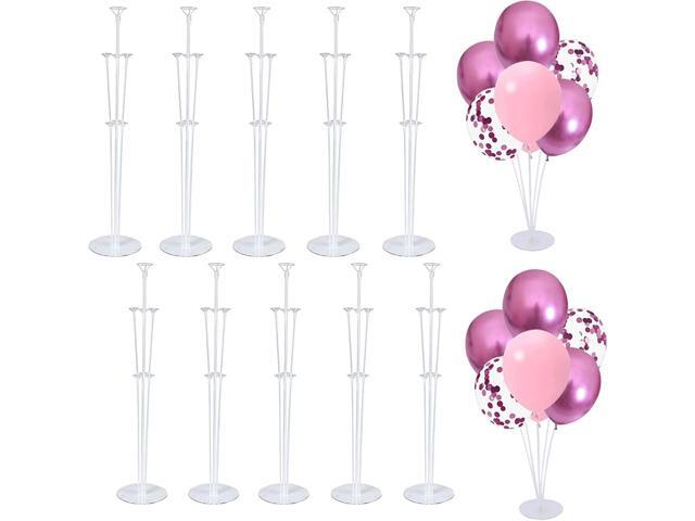10 Set Balloon Stand Kit - Balloon Sticks With Base for Table Balloon Centerpiece Decorations for Birthday Graduation Gender Reveal Baby Shower...