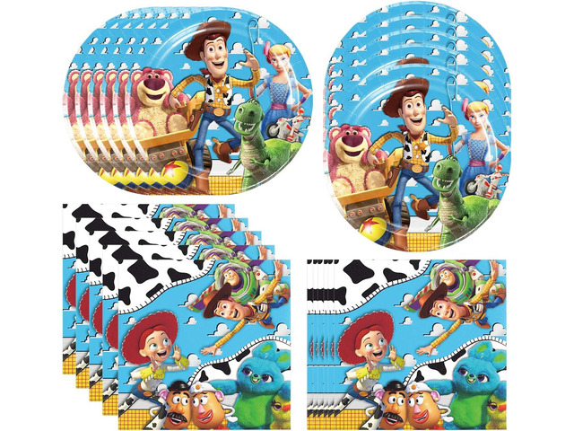 STONEMUSLE 40pcs Toy Storys Party Supplies Include 20 Plates, 20 Napkins for The Toy Storys Birthday Party Decoration-L8