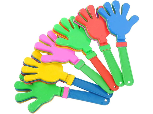 10 Pcs 11 Inch Hand Clappers Noisemaker Noise Maker Colorful Large Noisemaker Plastic Clapper Noisemaker for Basketball Footbal Sporting Events...