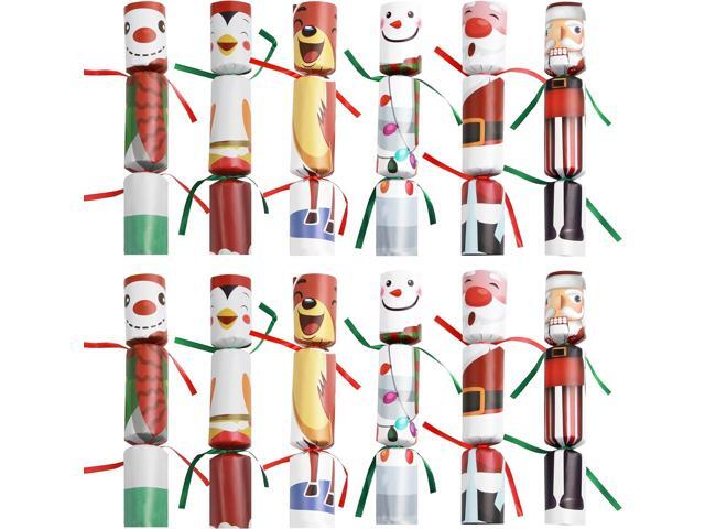 Darnassus 12 Pack Christmas No-snap Party Table Favors, Christmas Themed Holiday Supplies with Party Hat, Joke & Little Gift Inside for Kids Adults...