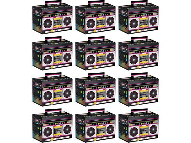 Novelty Boom Favors Boxes - 80s Theme Boom Box 80s Theme Retro Decorations 1980s Hip Hop Party Supplies Table Centerpieces for Retro Party, Hip Hop...