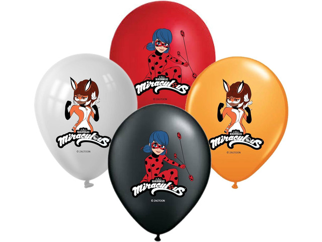 Miraculous Ladybug Rena Rouge 12' Birthday Balloons 16 Pcs Assorted Colors Premium Latex for Miraculous Ladybug Party Supplies and Decorations by...