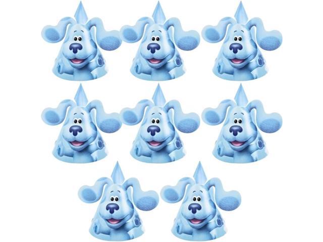 Blue's Clues Party Hats with Pop-Out Ears - Pack of 8 - Fun & Unique Design - Perfect for Kids Birthday Celebrations & Themed Events