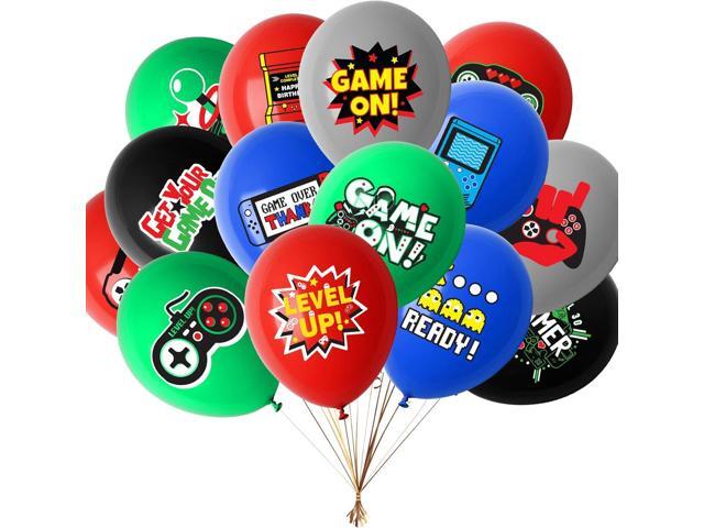Video Game Balloons, 40 Pack Assorted Colors Latex Party Favors Supplies, Unisex Gaming Themed Decoration for Birthday Party, Game Shop, Photo...