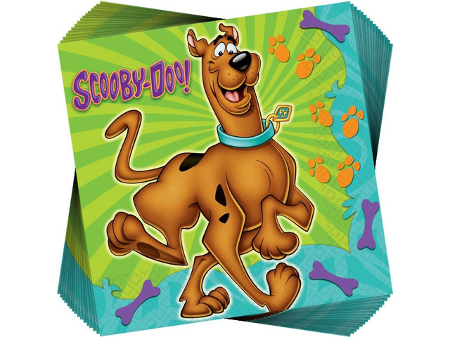 Scooby-Doo Luncheon Napkins - 6.5' x 6.5' (16 Count), Premium Paper Napkins & Multicolor Design - Perfect For Themed Parties & Events