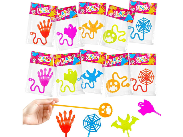 Halloween Treats Non Candy for Kids 36 PCS, Sticky Hands Party Favors Supplies for Toddlers, Trick or Treat Basket Bucket Goodie Bag Stuffers...