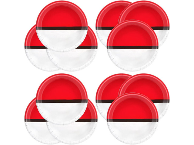 OULUN 30Pcs Cartoon Animated Party Plates, Cartoon Animated Birthday Party Supplies