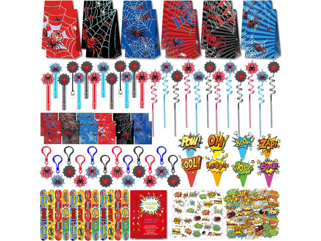 308Pcs Party Decorations Favors Supplies, Goodie Bags Fillers Stuffers for Kids Birthday Gifts