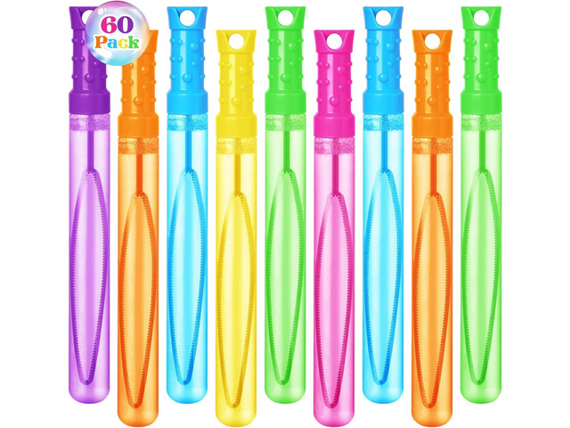SpringFlower Bubble Wand, 60 Pcs Bubble Wands Bulk, Summer Toys Outdoor Activity Supply,Bubble Party Favors for Kids, Birthday, Wedding, Party