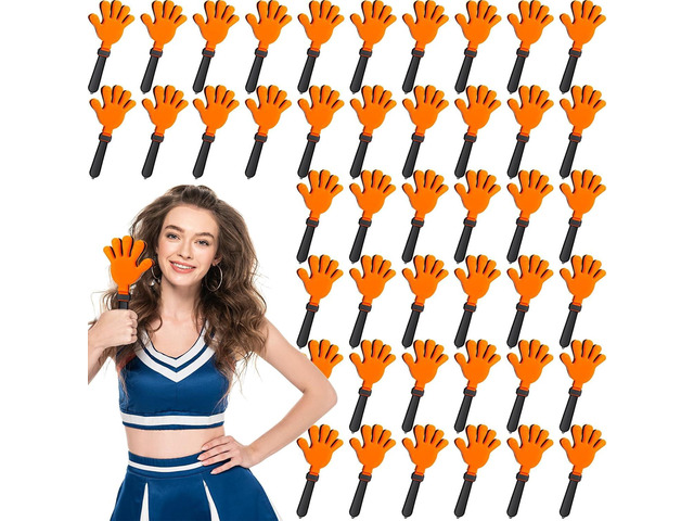 Junkin 48 Pcs Hand Clappers Bulk 7. 5 x 3. 5 Inches Noise Makers Party Favors Clapping Noise Maker Clacker for Birthdays Game Prizes Rewards...
