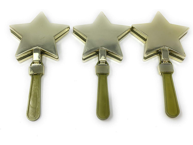 Funiverse 20 Bulk Star Hand Clapper/Team Spirit Noise Maker Assortment - Perfect New Years Party Favor (Gold)