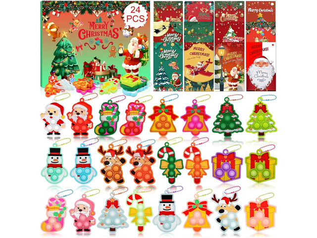 Christmas Party Favors for Kids Pop Fidget Toys,Stocking Stuffers for Kids,Christmas Goodies Bag Fillers,Xmas Gifts for Classroom,Christmas Fidgets...