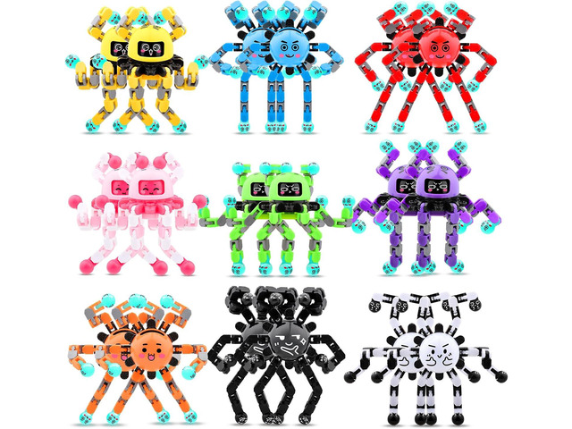 18 Pcs Fidget Spinner Toys for Kids & Adults,Party Favors for Boys Goodie Bags Bulk,Fingertip Gyros Sensory Toy Stress Relief Classroom Prizes for...