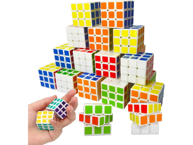 48 Pack Mini Cube Puzzle Party Favors for Kids, 1.18in 3x3 Magic Cube School Rewards & Classroom Prize for Students, Birthday Party Favors Easter...