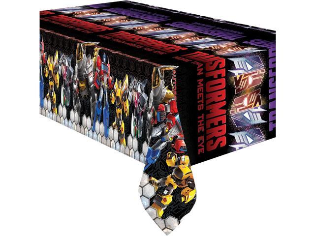 Treasures Gifted Officially Licensed Transformers Birthday Party Supplies - Pack of 1 Tablecloth for Birthday 54 x 108 Inches - Transformers Party.