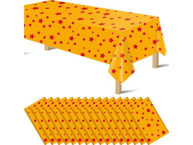 Anime Plastic Tablecloths for Rectangle Tables, Plastic Table Cover Disposable Red Stars Table Cloth for Party Decor Supplies Birthday Themed Party...