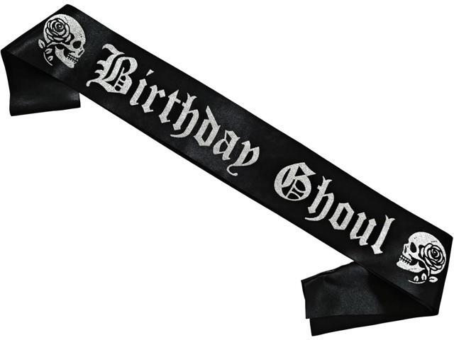 Magnusson's Garden Birthday Ghoul Sash, Gothic Birthday Sash, Halloween HBD Girl Accessories, Goth, Spooky, Emo Bday Decorations