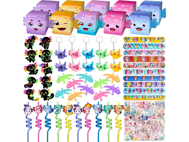 DMIGHT Axolotl Party Favors Birthday Decorations Axolotl Goodie Bag Stuffers for Party Decorations Supplies