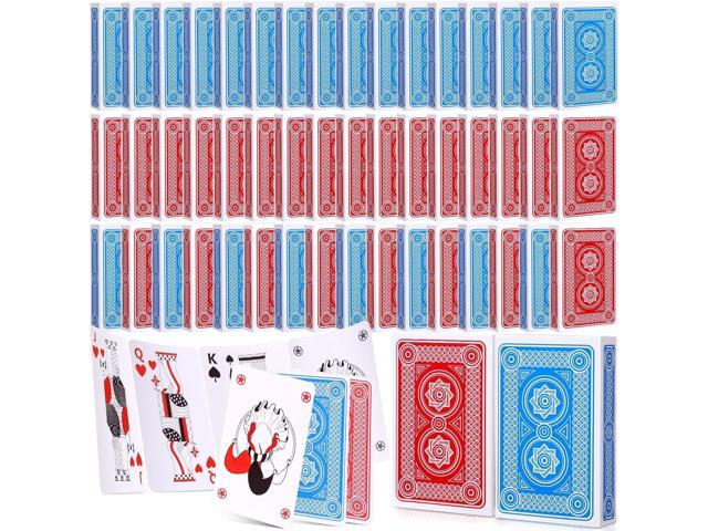Zubebe 144 Pack Playing Cards Bulk Deck of Cards 2.25 Inch x 3.5 Inch Poker Size Standard Index Red and Blue Travel Playing Item for Activities.