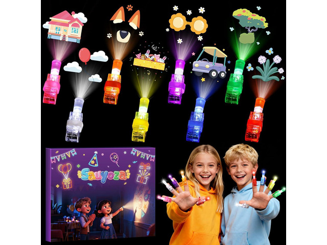 36 Pcs Blue Color Dog Party Favors LED Finger Lights, Dog Paw Goodie Bag Stuffers, Classroom Treasure Box Prizes, Glow in the Dark Blue Dog Party...